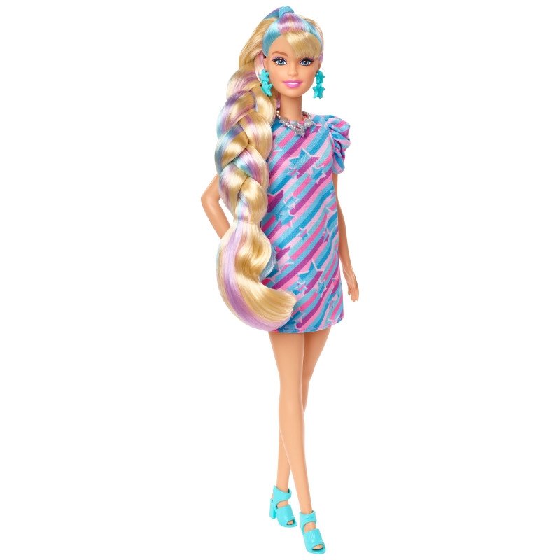 Lėlė Barbie Totaly Hair, šviesių plaukų, su aksesuarais - 1