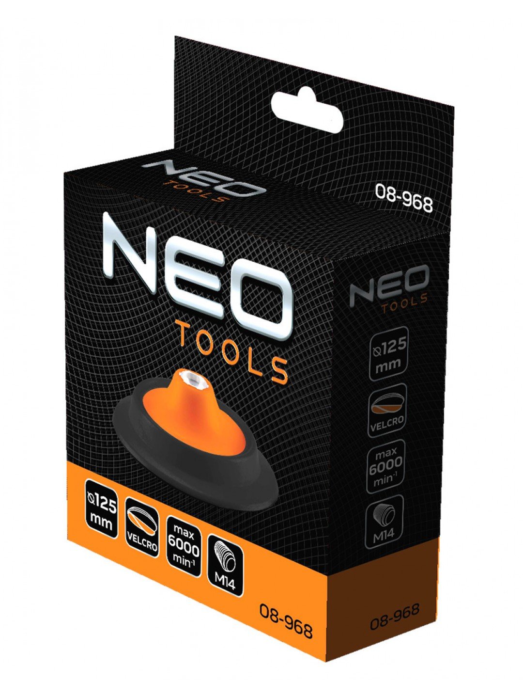 Poliravimo pado laikiklis NEO Velcro, 125 mm, skirtas 130 mm padams - 4