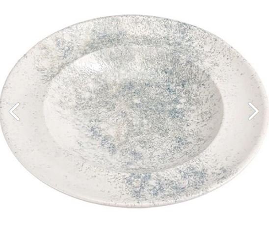 Gili pietų lėkštė PORLAND Smoky Mat Blue, kreminės/ mėlynos sp., ø26 cm
