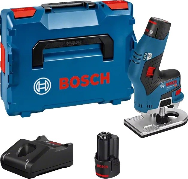 Akumuliatorinė freza BOSCH PRO GKF 12V-8 (2x3.0Ah, L-BOXX)-0