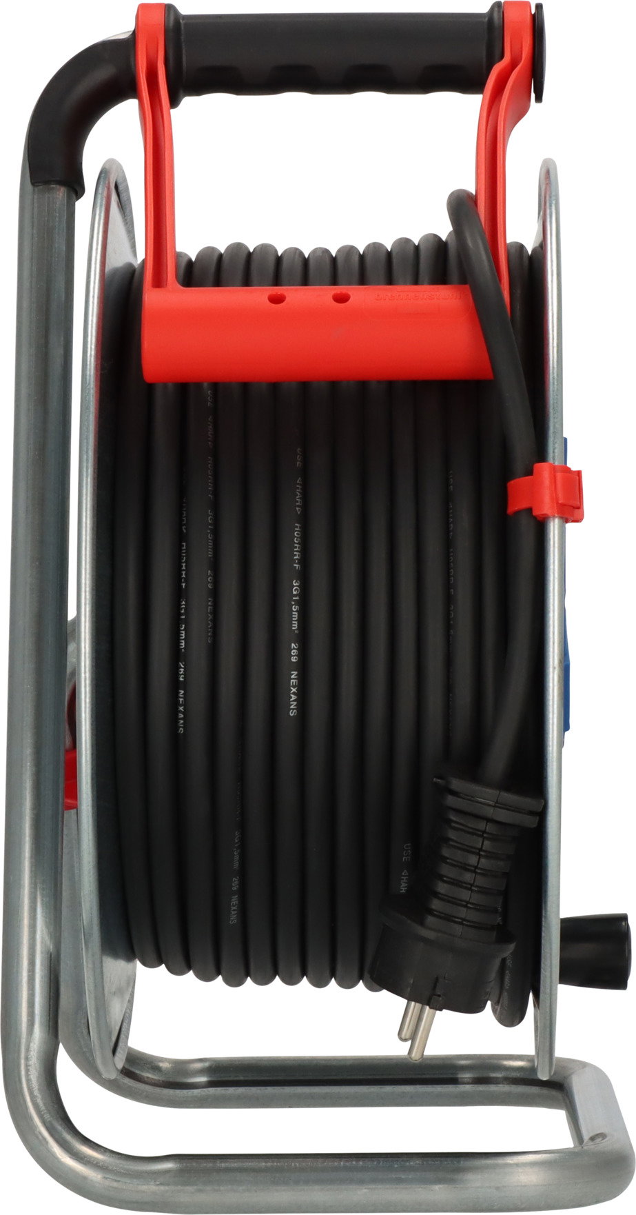 Ilgiklis ritėje BRENNENSTUHL, 50 m, 3x1,5 mm², 3 lizdai, IP44, juodos/sidabro sp. - 5