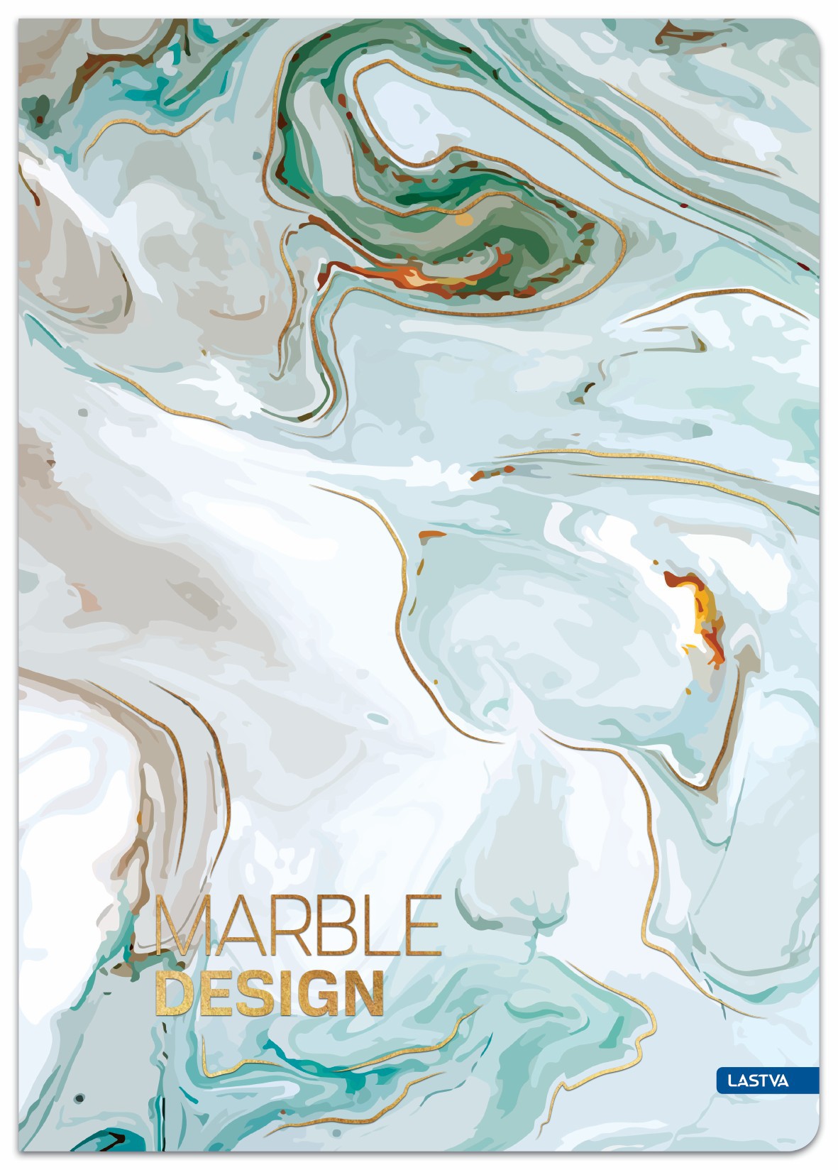 Knyga-sąsiuvinis A4 96lap 70g langeliai MARBLE-0