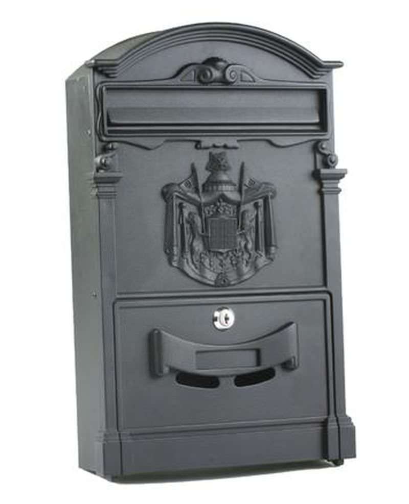 Pašto dėžutė AMIG Mod. 4, 405 x 255 x 85 mm, aliuminė, juodos sp.-0