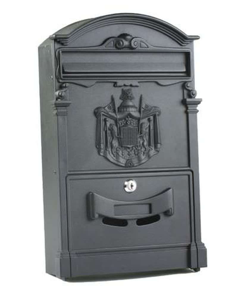 Pašto dėžutė AMIG Mod. 4, 405 x 255 x 85 mm, aliuminė, juodos sp.