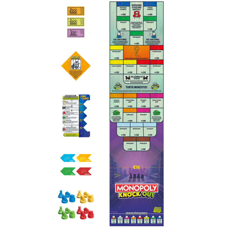 Stalo Žaidimas MONOPOLY KNOCKOUT, LT - 4
