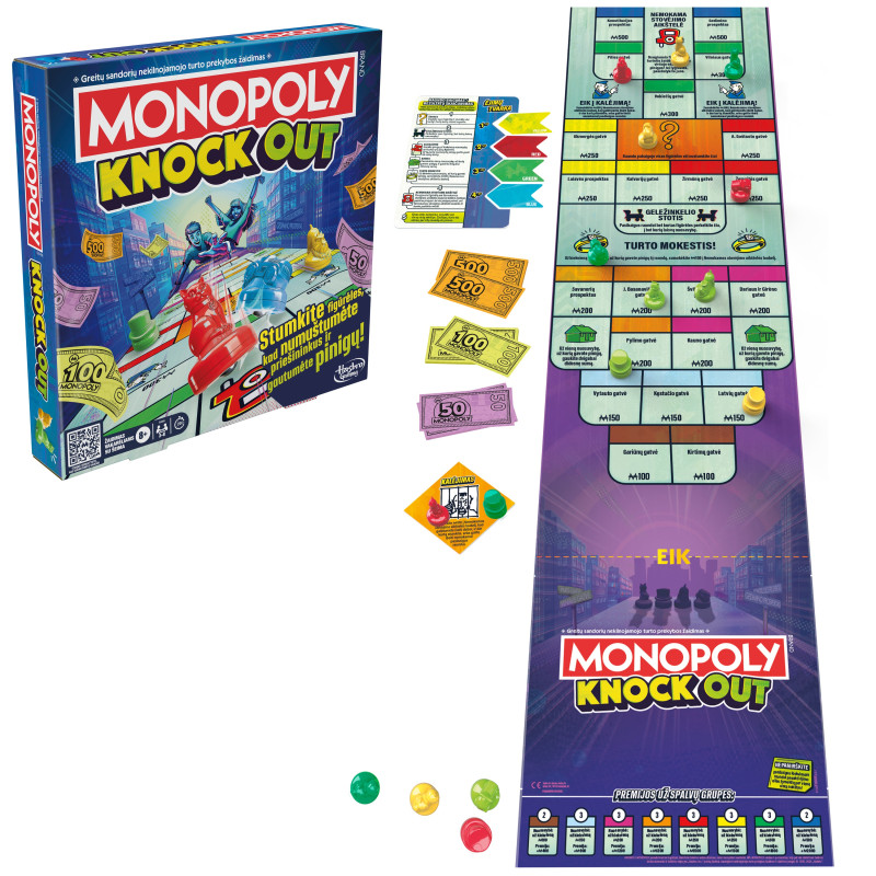 Stalo Žaidimas MONOPOLY KNOCKOUT, LT-1
