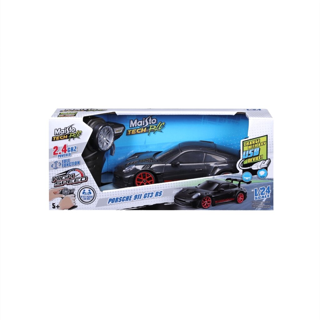 Radijo bangomis valdomas automobilis MAISTO TECH Premium Car Porshe 911 GT3 RS, 1:24-1