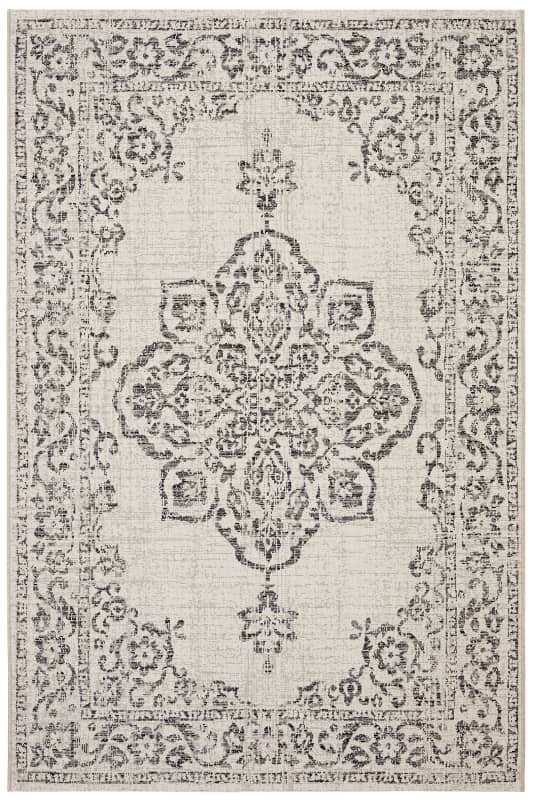 Lauko ir vidaus kilimas  Prisma, 120 x 170 cm, 100% perdirbtas poliesteris, kreminis