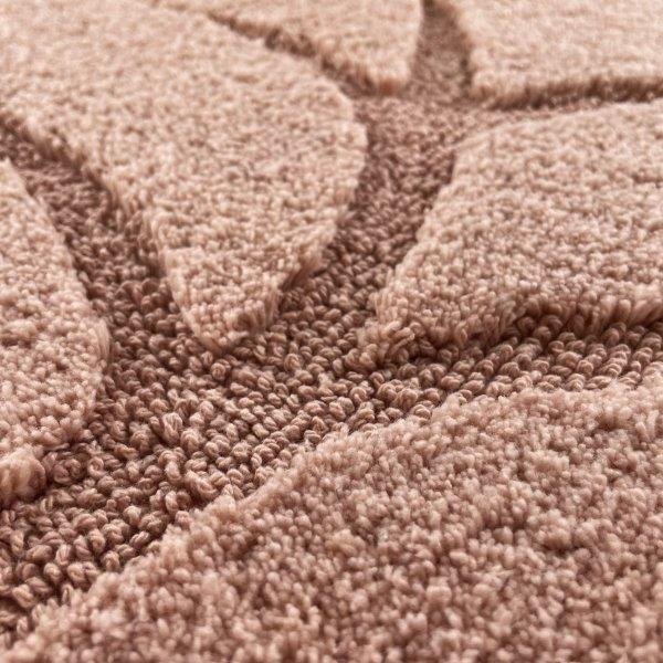 Vonios kilimėlis CREYA MAGNOLIA, perdirbta medvilnė, rausvos sp., 55 x 100 cm - 2