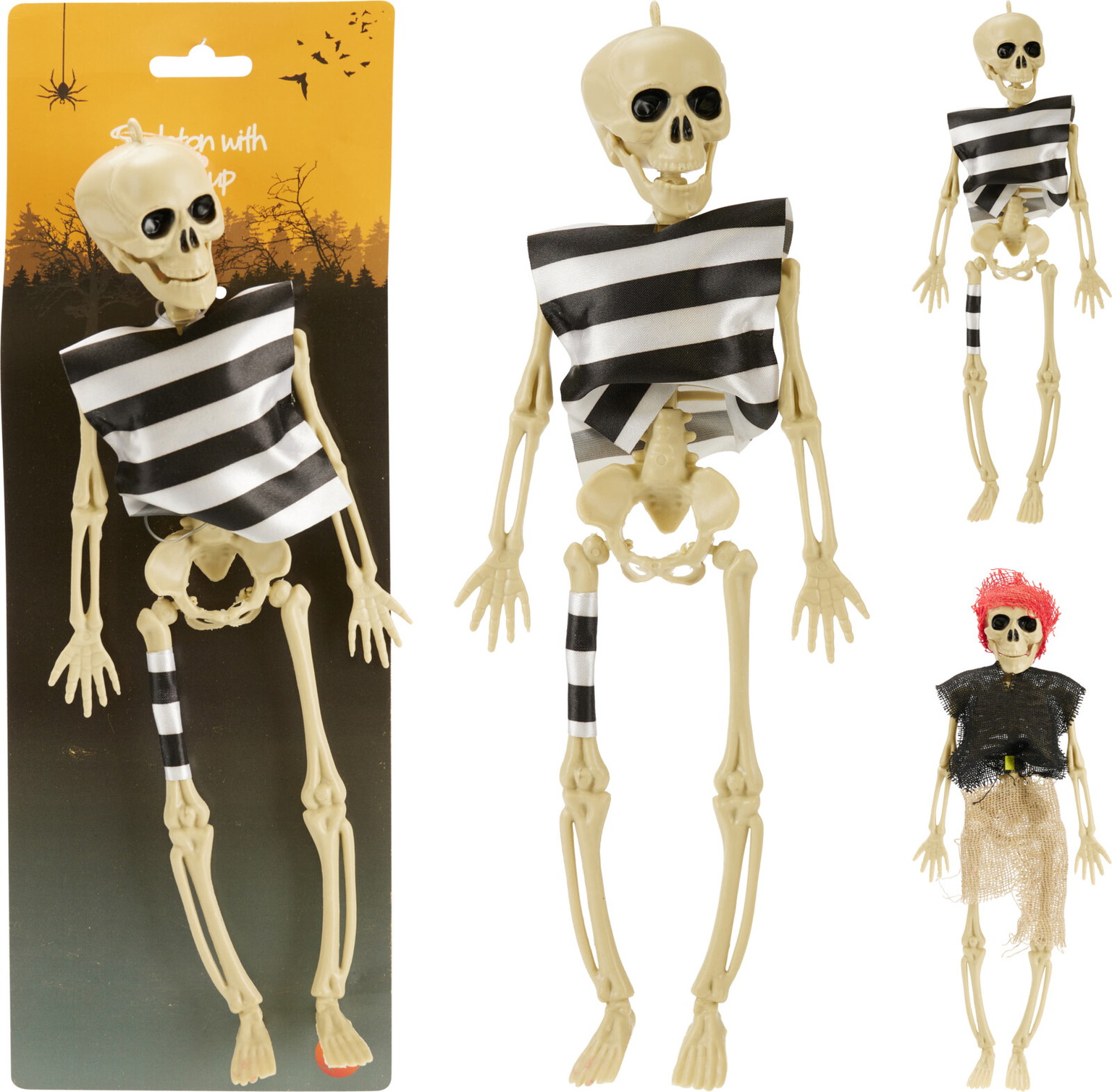 Dekoracija HALLOWEEN SKELETON, įvairių sp., 2 rūšių, 29 cm-0