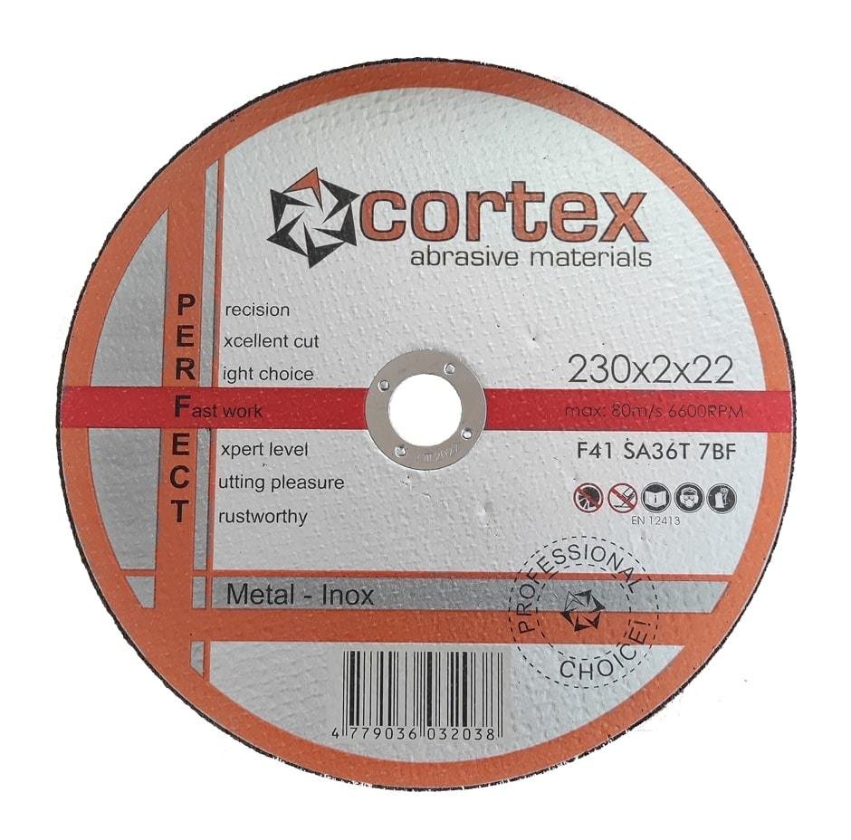 Metalo pjovimo diskas CORTEX Perfect, 230 x 2,0 x 22,2 mm, nerūdijančiam plienui