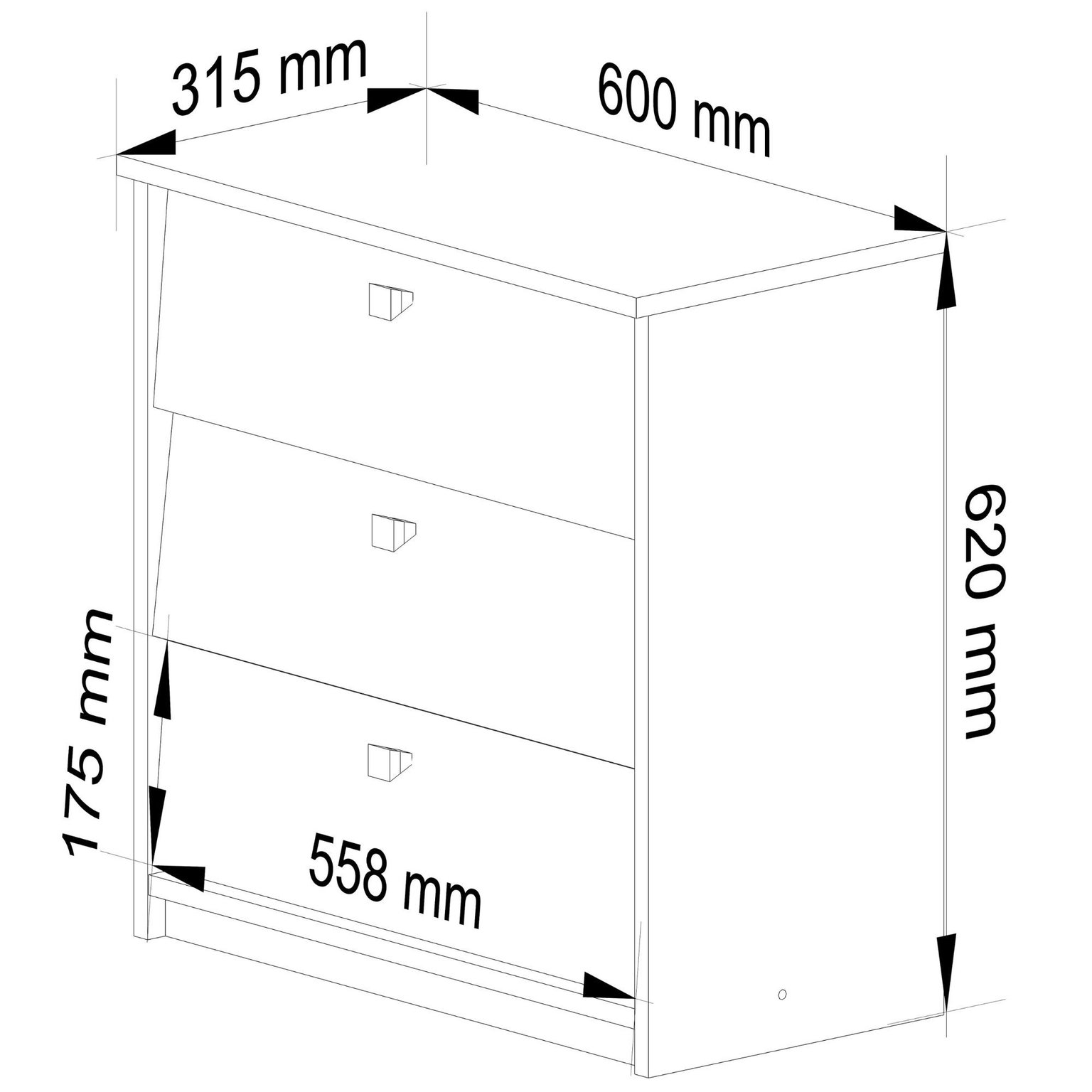 Batų spintelė MINI, 60 cm, alksnis - 3