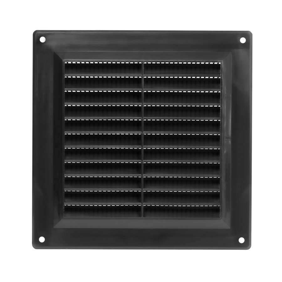 Plastikinės ventiliacijos grotelės VR1515M, 150 x 150 mm, juodos sp.