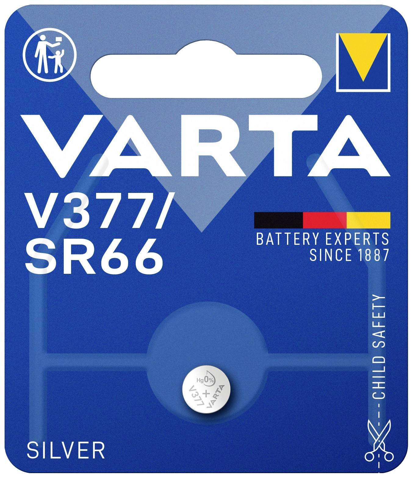 Elementai VARTA, V377/ SR66, sidabro oksido, 1 vnt