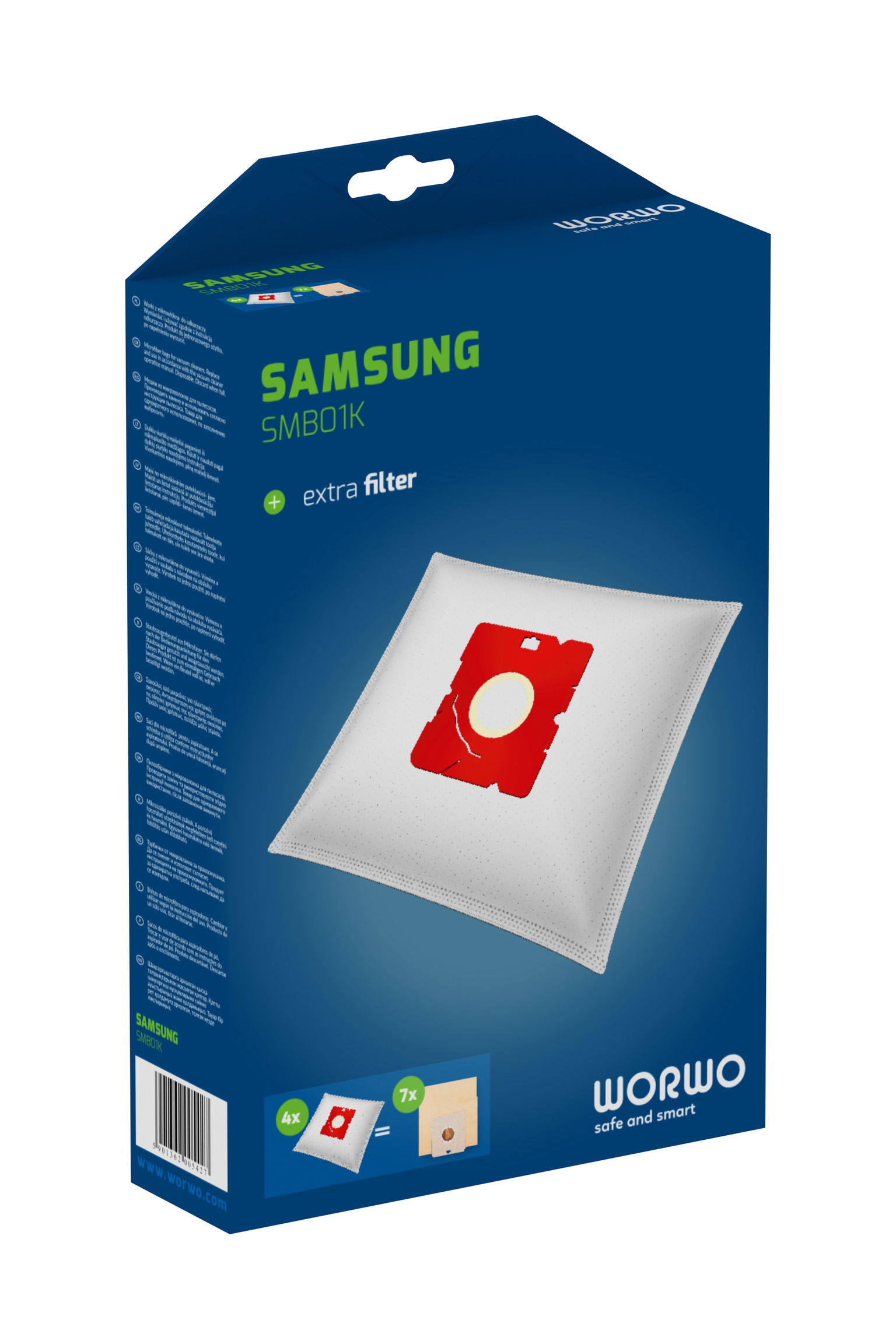 Dulkių siurblių maišeliai WORWO SAMSUNG VP-95B  / BA5100, 4 vnt.-1