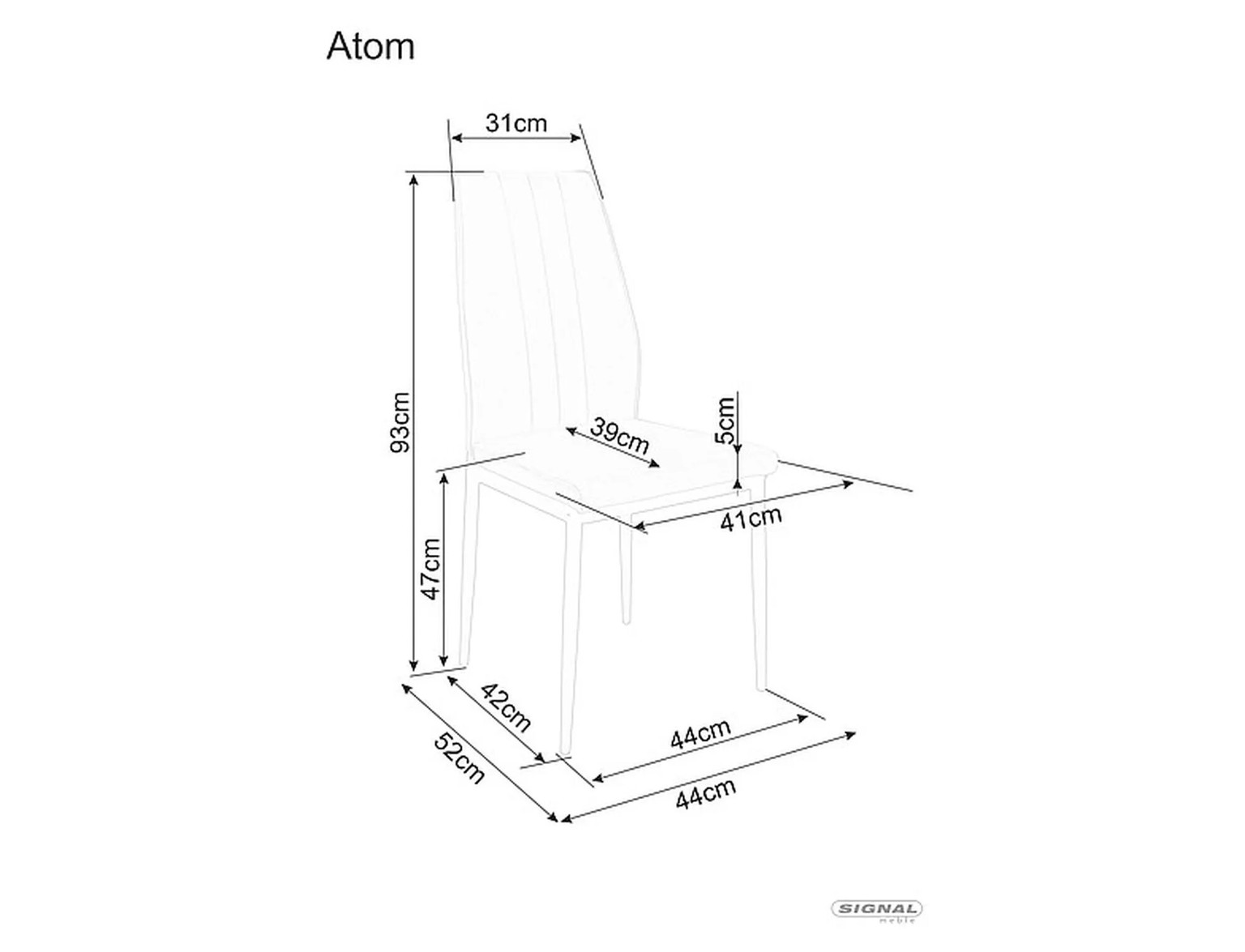 Kėdė ATOM, pilka - 4