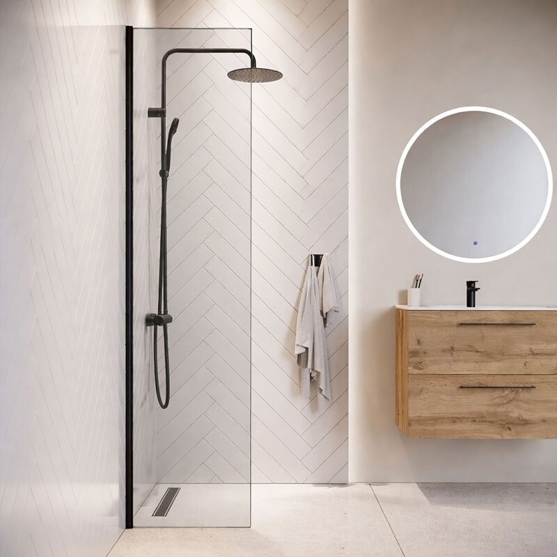 Dušo sienelė AQUALUX 30x200 black-1
