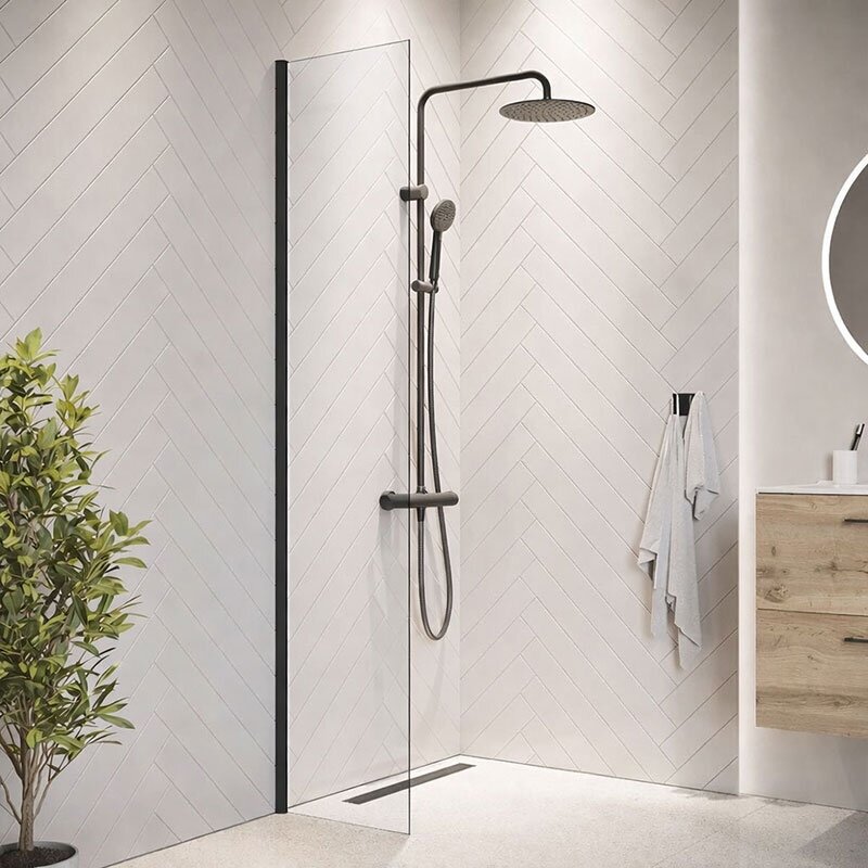 Dušo sienelė AQUALUX 30x200 black-0