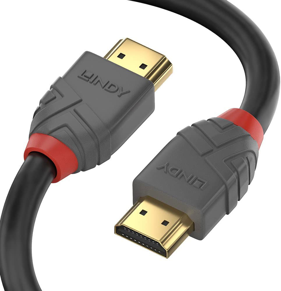 Laidas Lindy Anthra HDMI 2.0 Male, HDMI 2.0 Male, 3 m, pilka-0