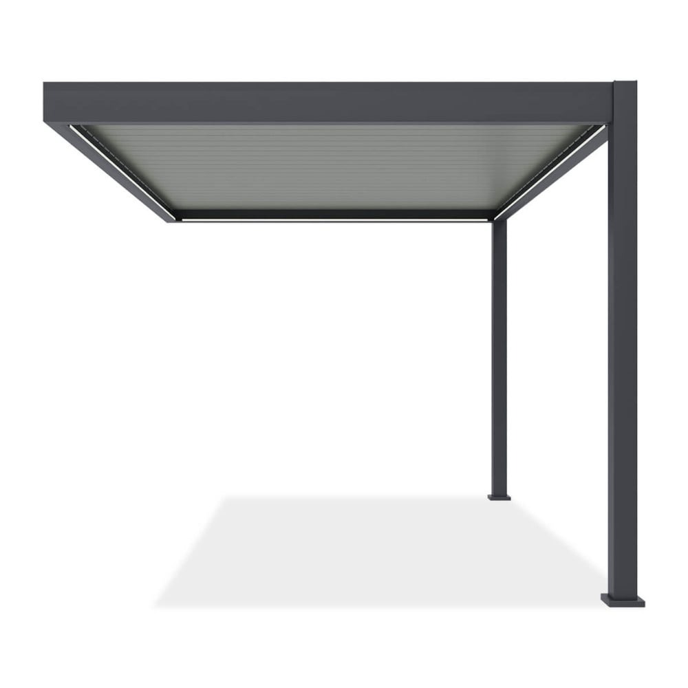 Pavėsinė Pergola ELEGANCE WALL AUTOMATIC 300x400x256 cm su LED, Anthracite/Light Grey, montuojama prie sienos - 5