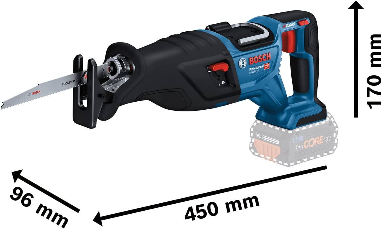 Akumuliatorinis tiesinis pjūklas BOSCH PRO GSA 18V-28 (be akumuliatoriaus ir pakrovėjo) - 4