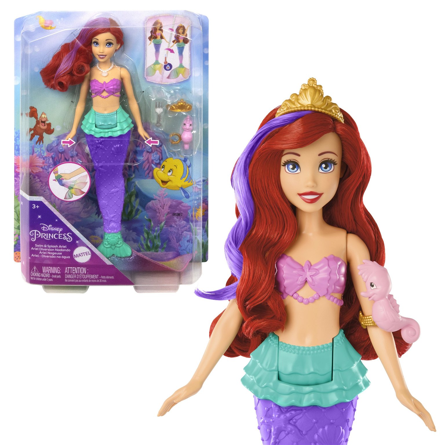 Disney Princess undinėlė Arielė su spalvų keitimo funkcija