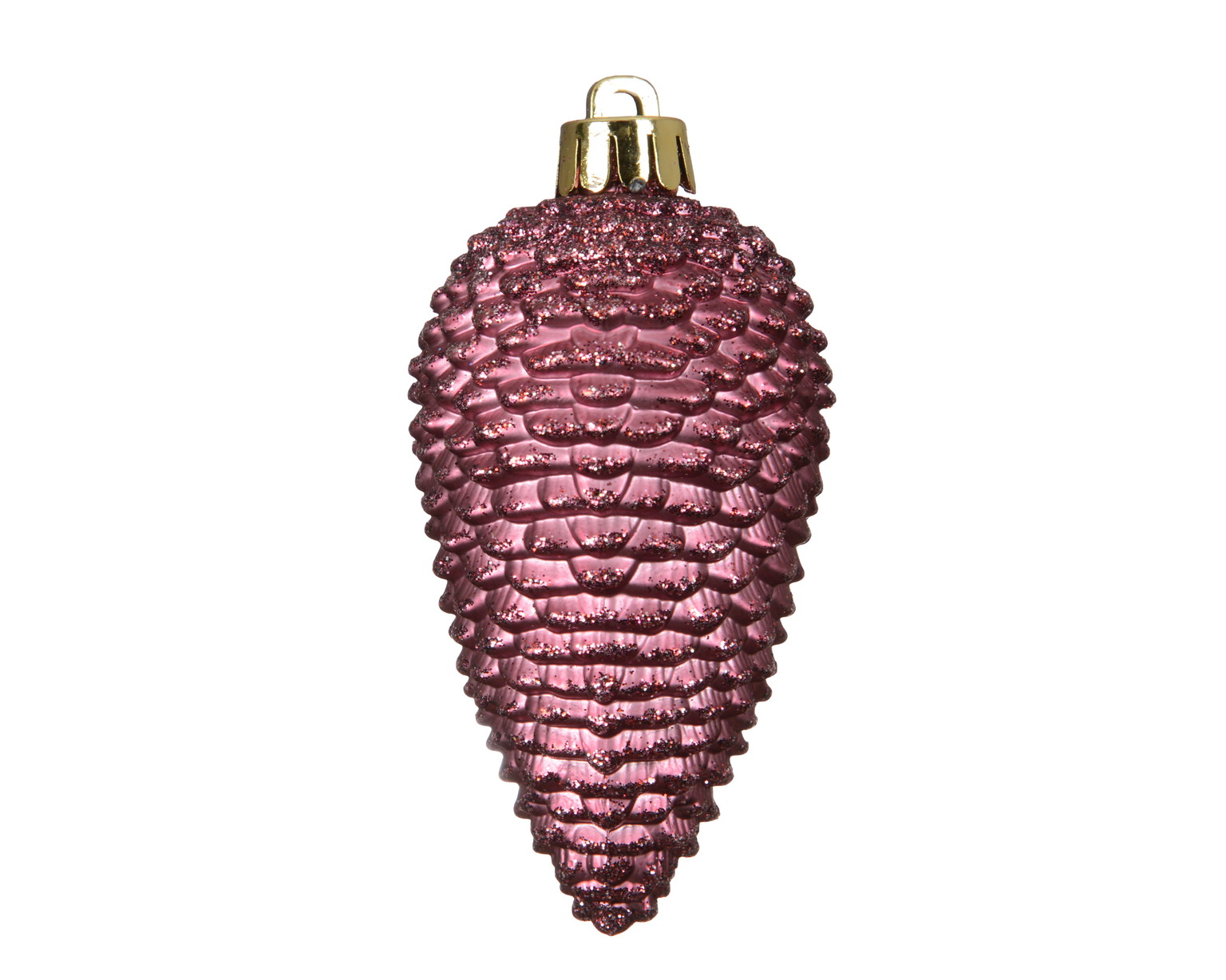 Kalėdinių eglės žaisliukų rinkinys PINECONE, t.rožinės sp., 4,5 x 8 cm, 6 vnt - 1