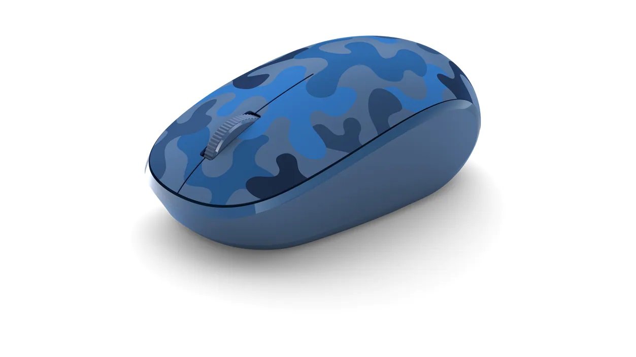 Kompiuterio pelė Microsoft Arctic Camo, mėlyna