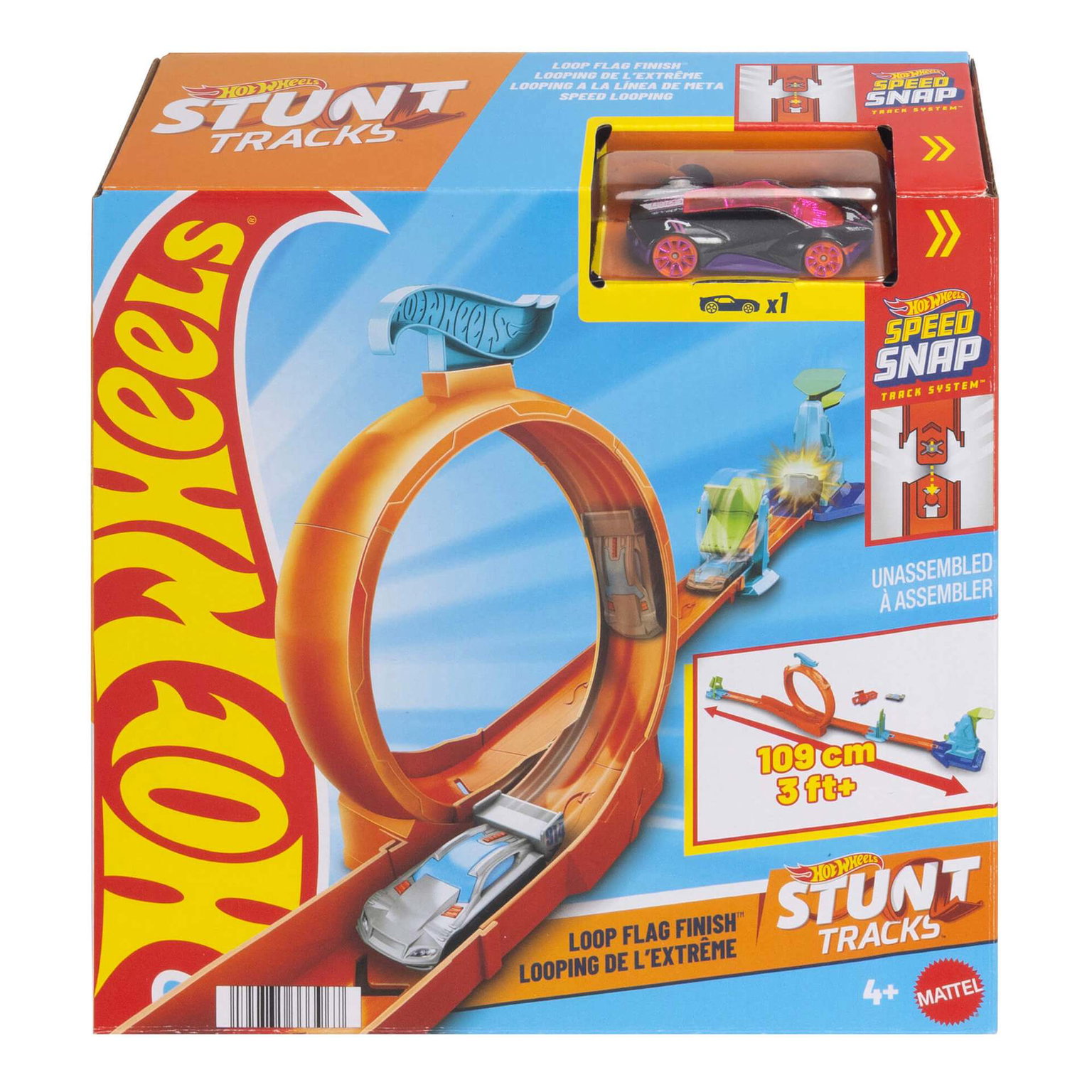 Automobilių trasa su kilpa ir šuoliu HOT WHEELS STUNT TRACKS-0