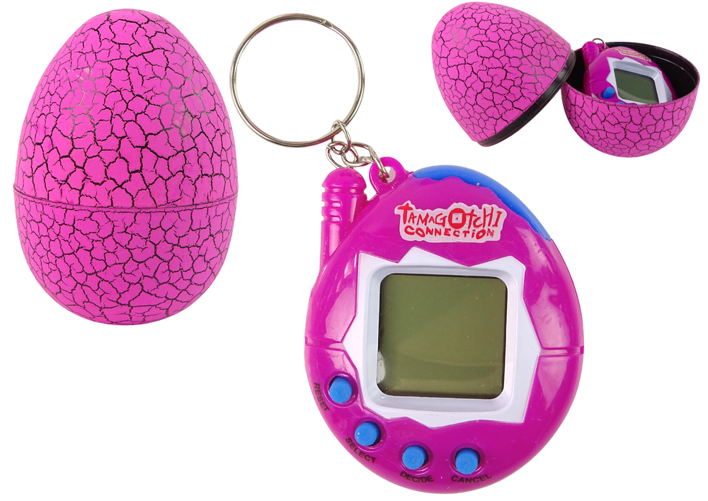 Elektroninis žaidimas gyvūnėlis "Tamagotchi" kiaušinyje, rožinis