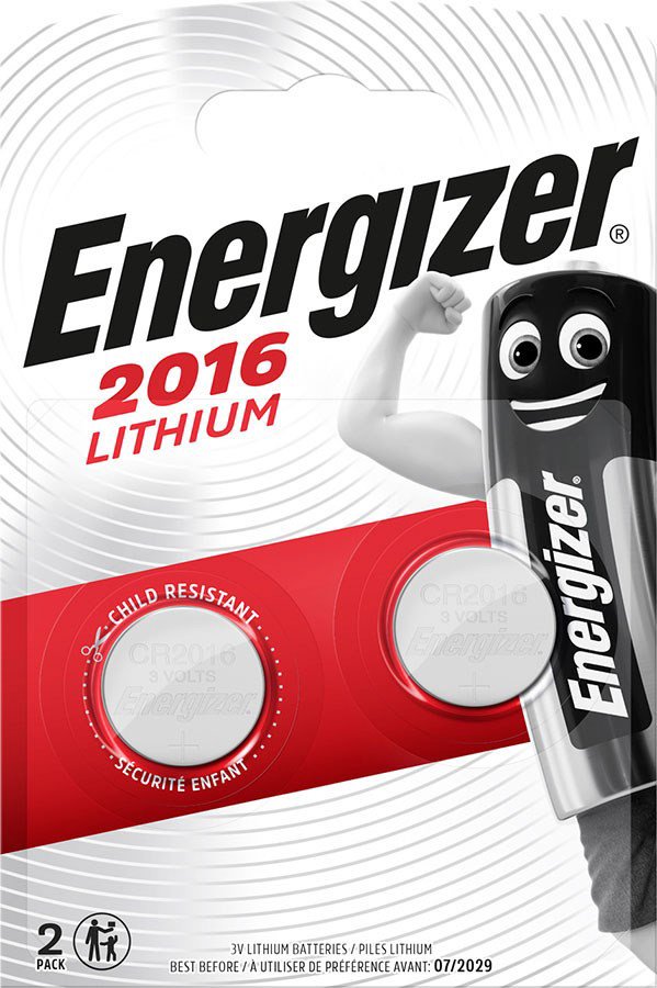 Elementai ENERGIZER Lithium, CR2016, 3V 90mAh, 2 vnt.-0
