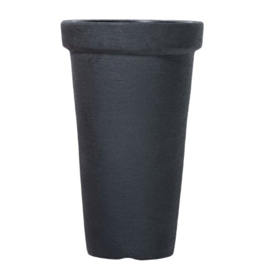 Plastikinis vazonas CLASSIC TOWER, su įdėklu, antracito sp., 30 x 50 cm-0