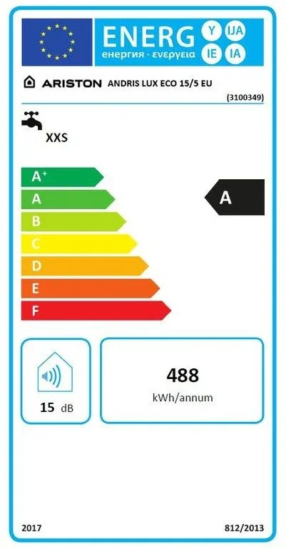 Mažos talpos elektrinis vandens šildytuvas Ariston, Andris Elite 15 l, virš plautuvės - 3