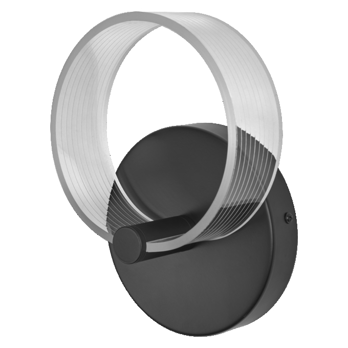 Sieninis LED šviestuvas OSRAM CIRCLE WALL 8W CCT3000/4200/6500K 800lm juodas Ø16x22,5cm-0