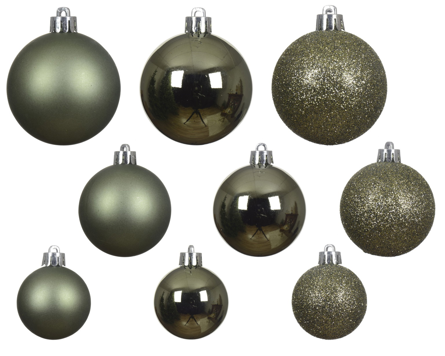 Kalėdinių eglės žaisliukų rinkinys BAUBLE, rozmarino sp., 6 cm, 30 vnt