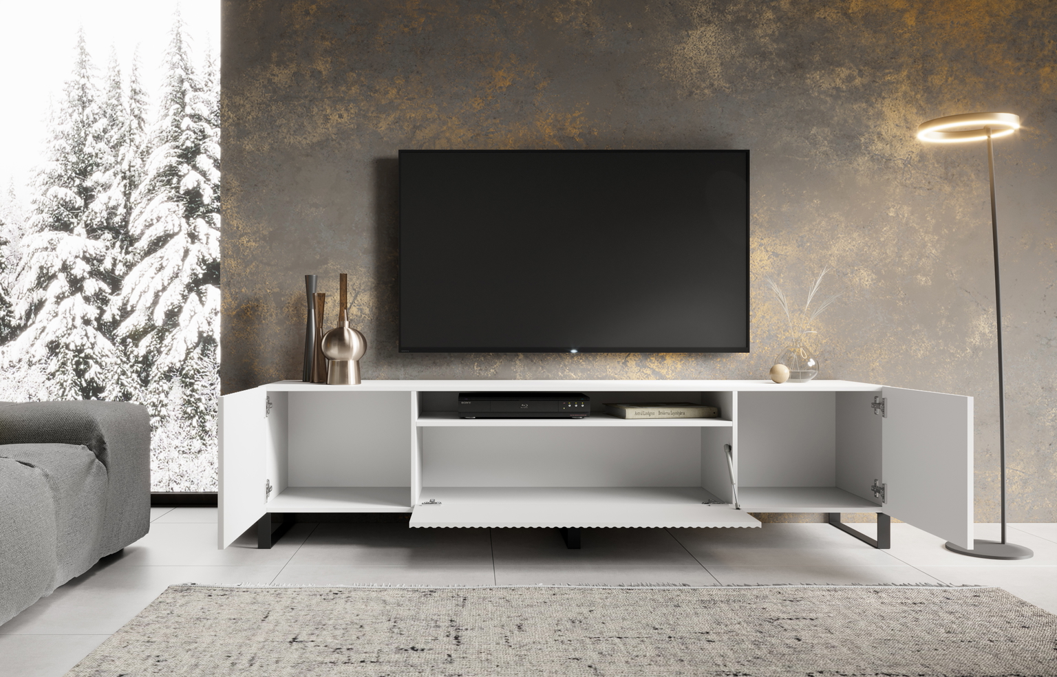 TV spintelė NOEMI, balta-1