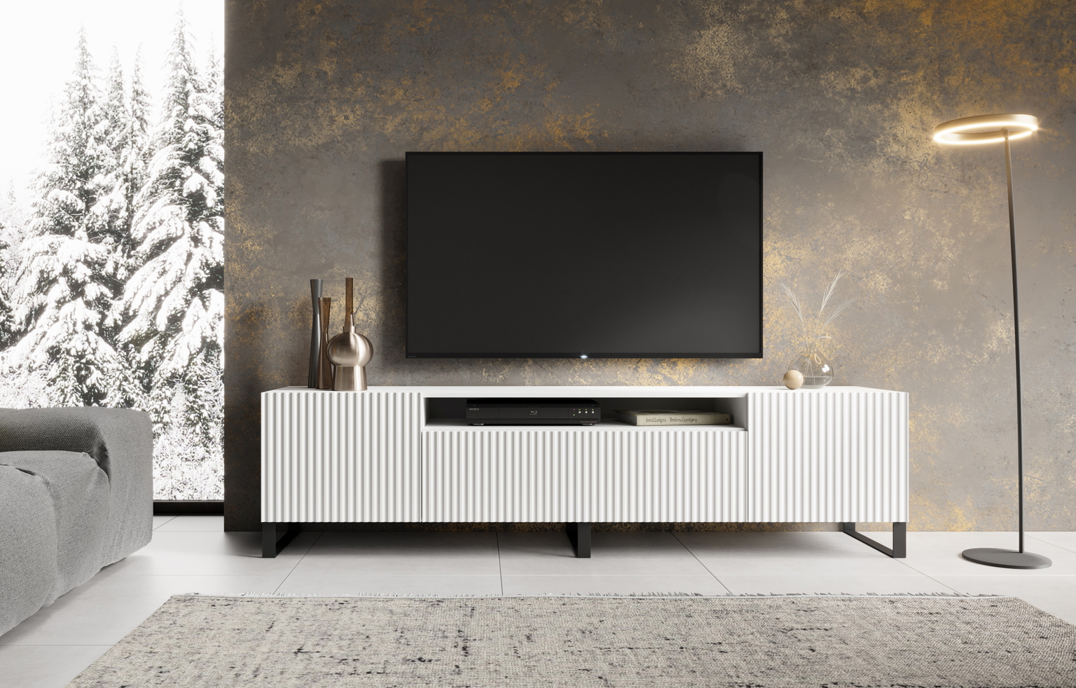 TV spintelė NOEMI, balta-0