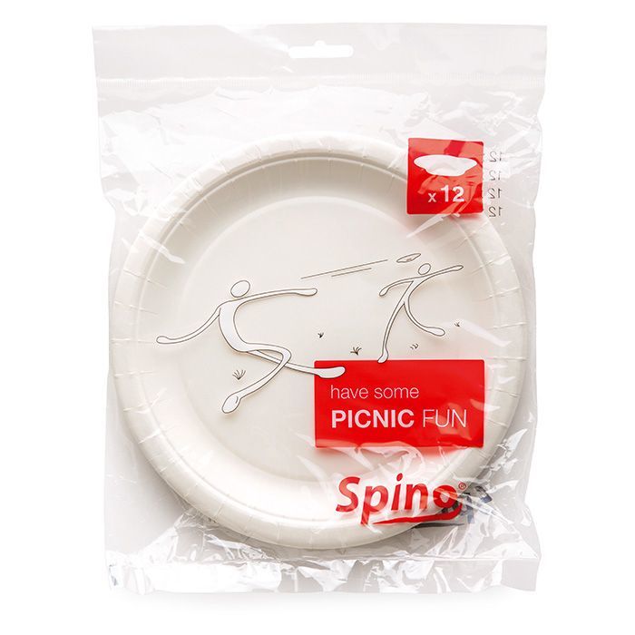 Vienkartinės popierinės lėkštės SPINO, 22 cm, 12 vnt.-0