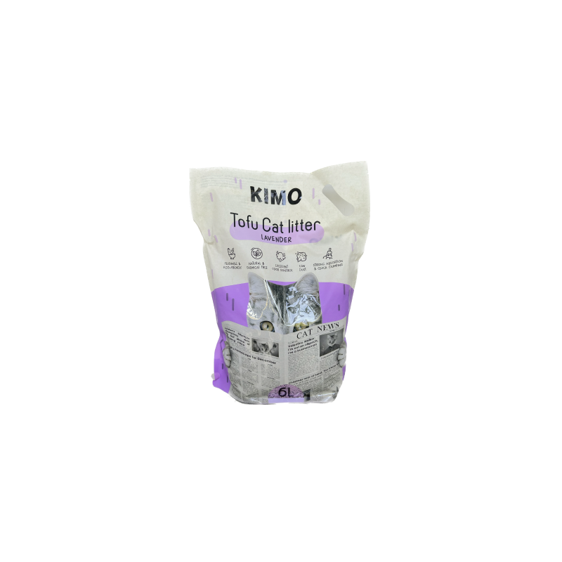Tofu kraikas katėms KIMO, su levandų ekstraktu, 2,5 kg-0