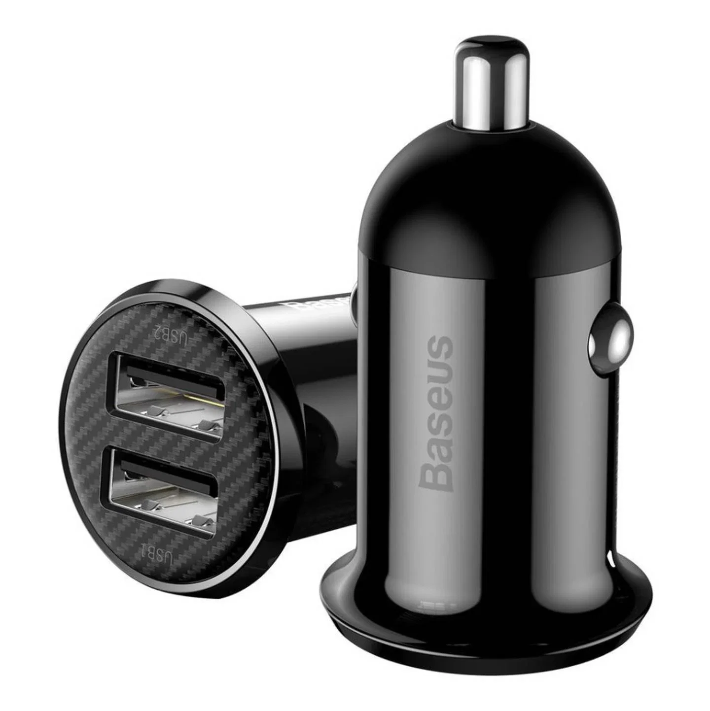 Automobilinis įkroviklis BASEUS, 12 - 24 V, 2 x USB 4.8 A, juodos sp.-1