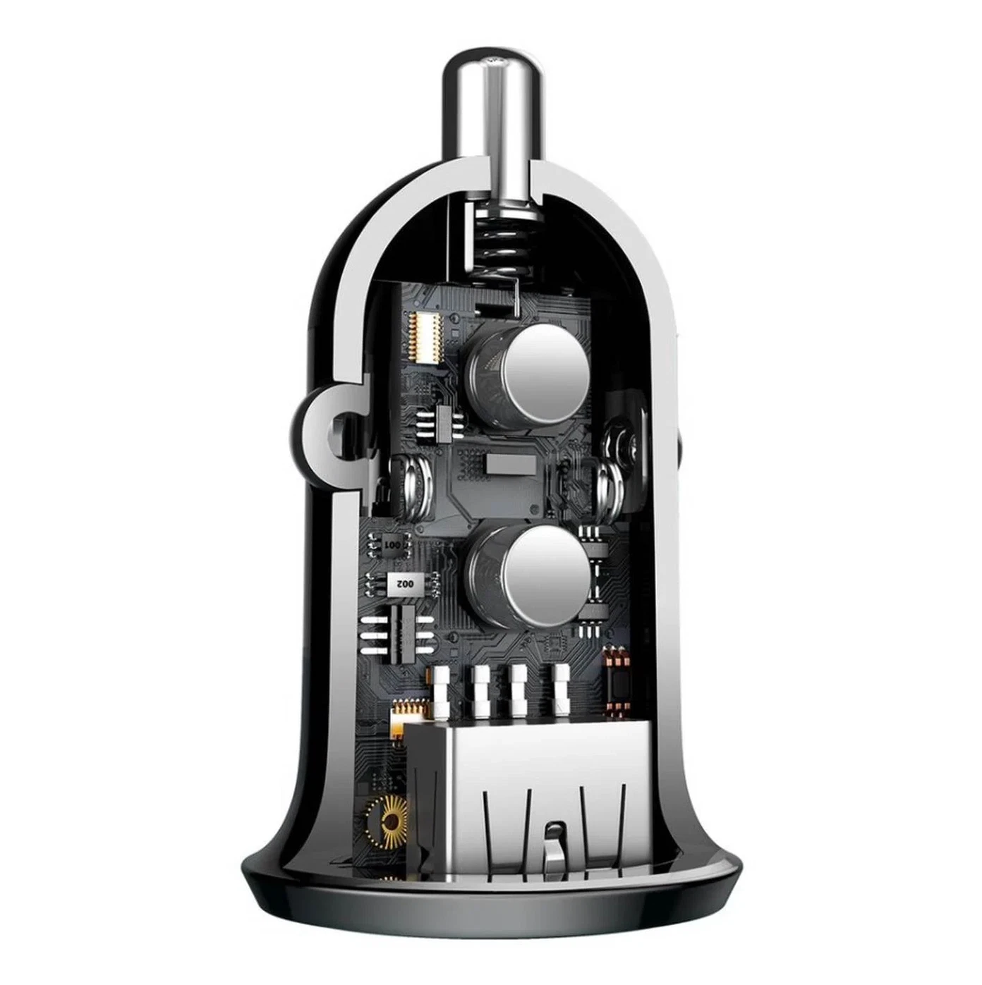 Automobilinis įkroviklis BASEUS, 12 - 24 V, 2 x USB 4.8 A, juodos sp. - 3