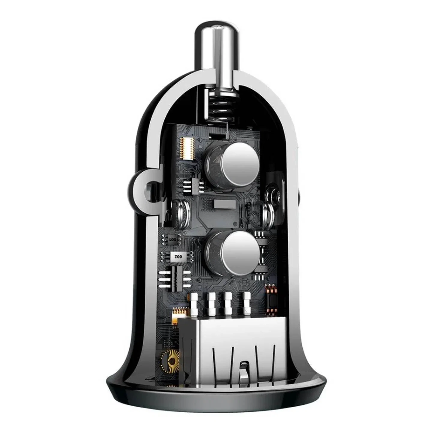 Automobilinis įkroviklis BASEUS, 12 - 24 V, 2 x USB 4.8 A, juodos sp. - 3