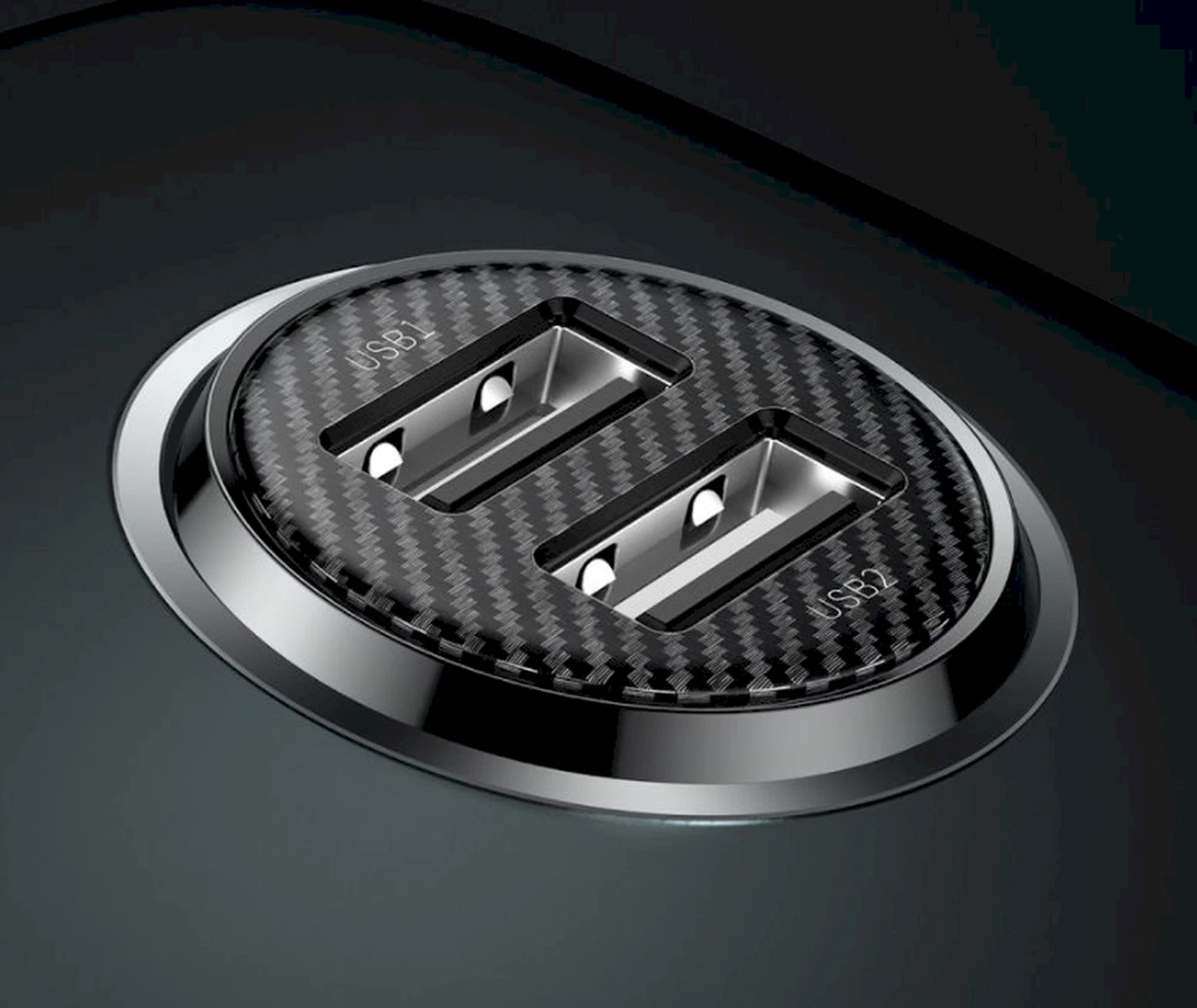 Automobilinis įkroviklis BASEUS, 12 - 24 V, 2 x USB 4.8 A, juodos sp. - 5