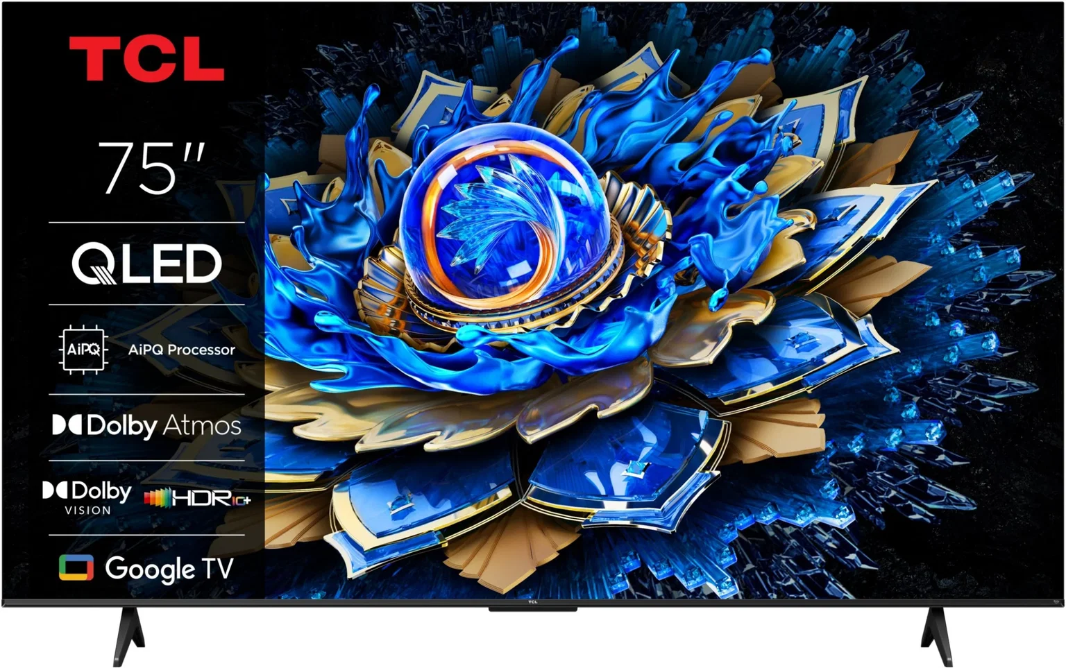 Televizorius TCL 4K QLED 75T69C, 75", UHD, juoda-0