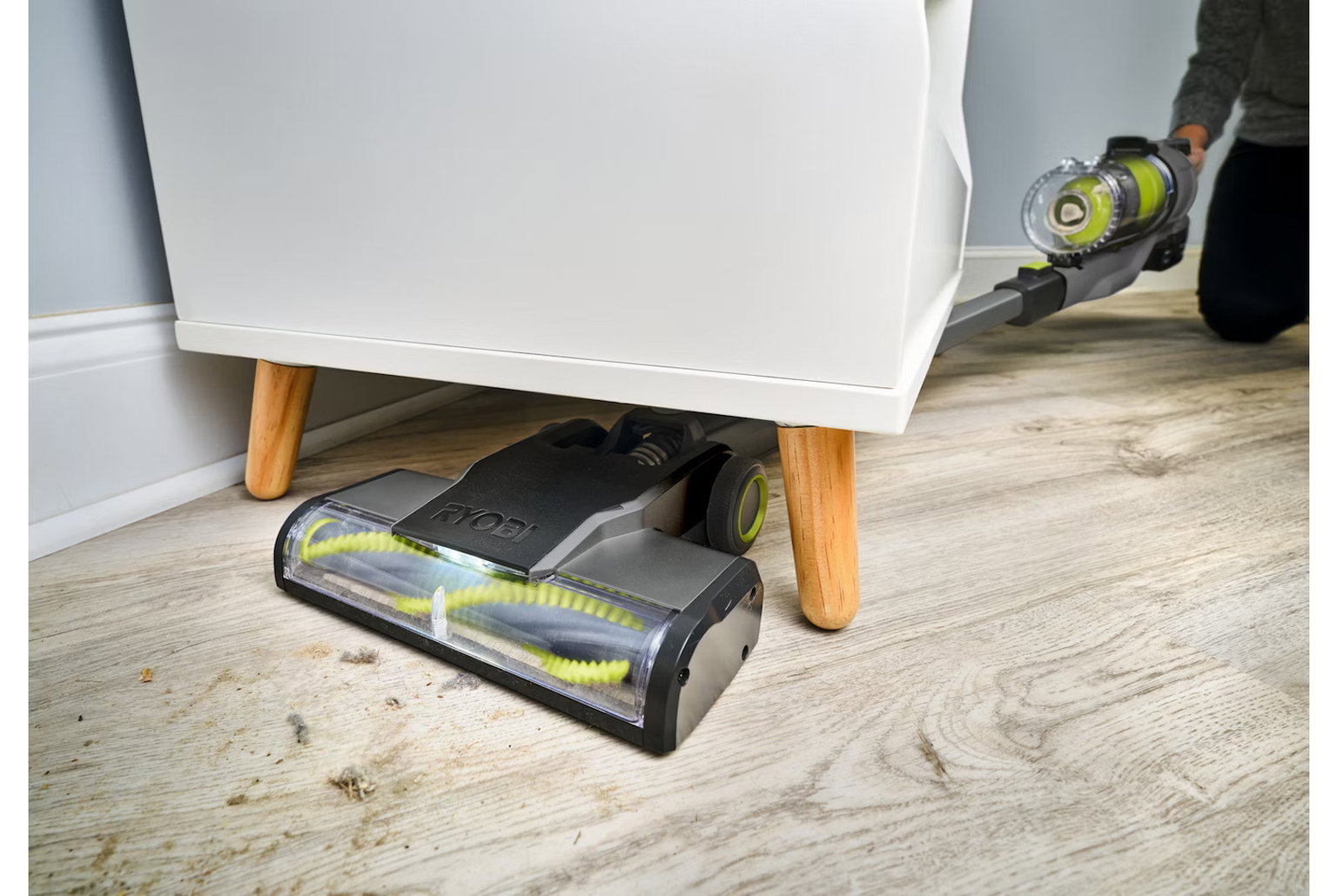 Dulkių siurblys - šluota RYOBI RSVS18-1X40GL 18 V ONE+, su akumuliatoriumi 4.0 Ah-1