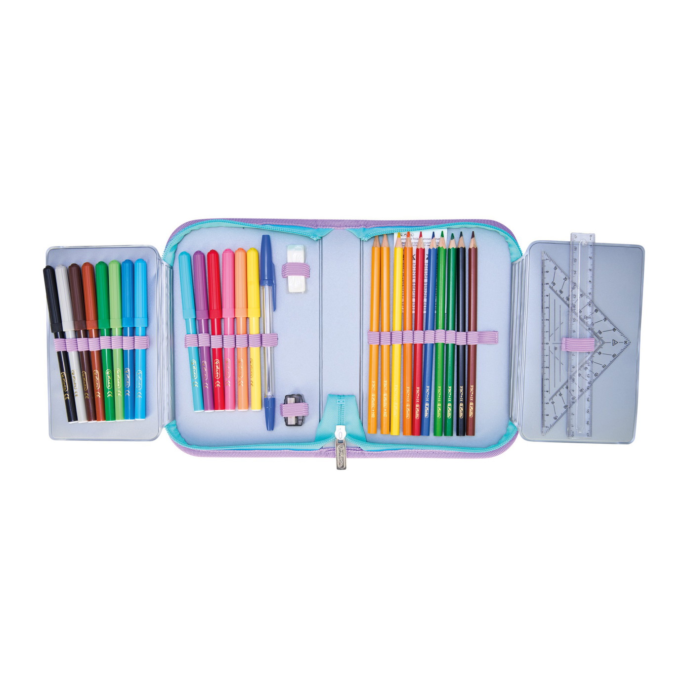 Penalas Herlitz Ocean Lights su mokyklinėmis priemonėmis-1