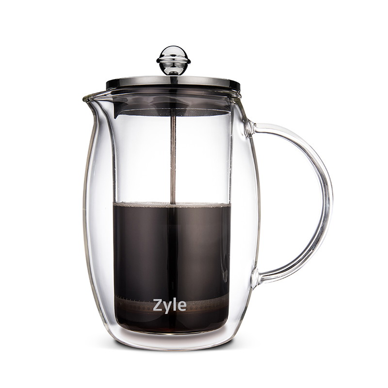 Kavinukas su nuspaudimu Zyle ZY600CF, 600 ml-0
