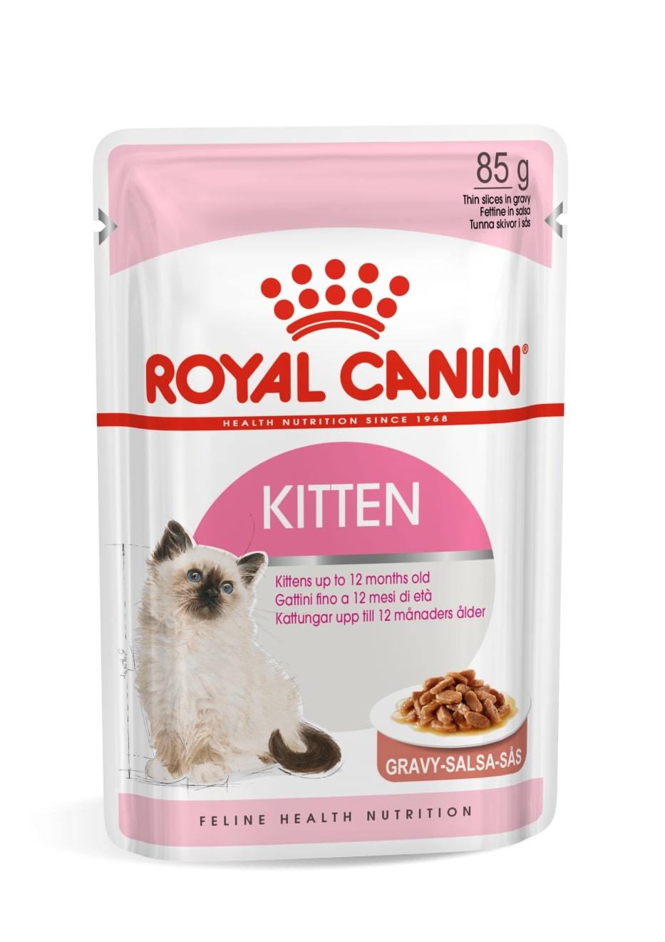 Šlapias kačiukų ėdalas ROYAL CANIN KITTEN INSTINCTIVE IN GRAVY, 12x85 g-1