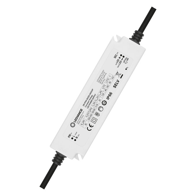 LED transformatorius LEDVANCE DR PFM, IP66, 30 W, įėjimas AC220-240V, išėjimas DC24V-0