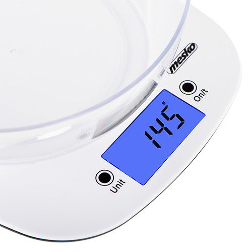Elektroninės virtuvinės svarstyklės Mesko MS 3165, baltos-1